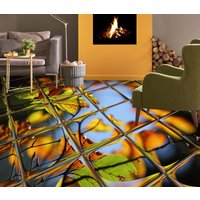 3D Quadrate Und Blätter Jj7787Ff Boden Tapete Wandbilder Selbstklebende Abnehmbare Bad Wasserdichtboden Teppich Matte Print Epoxy Küche von ColofulHomeDecors