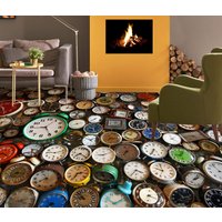 3D Retro Uhren Jj4537Ff Boden Tapete Wandbilder Selbstklebende Abnehmbare Bad Wasserdichtboden Teppich Matte Print Epoxy Küche von ColofulHomeDecors