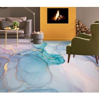 3D Verträumte Blaue Kunst Jj4502Ff Boden Tapete Wandbilder Selbstklebende Abnehmbare Bad Wasserdichtboden Teppich Matte Print Epoxy Küche von ColofulHomeDecors