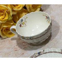 Spode Cowslip Orphan Cup England Hat Copeland Wunderschön Gemacht Geriffelt, Gewellt von ColonialHouseFinery