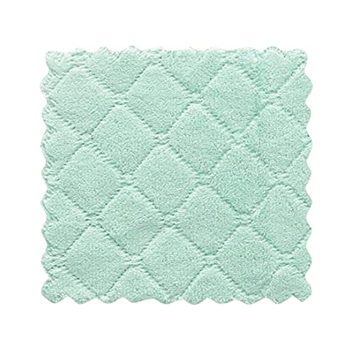 Colorful Spültuch Doppelseitiges Mikrofaser-Reinigungstücher Lappen - 25 X 25 cm - Putztücher Fenster Tücher Scheuerschwamm Cleaning Cloth Für Küche Badezimmer (Green) von Colorful Home Tool