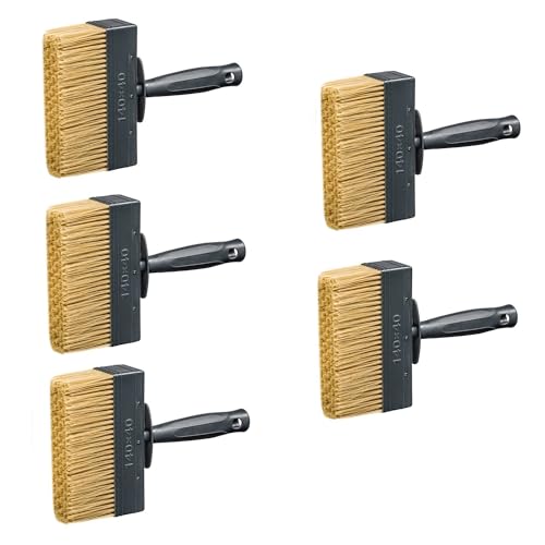 5 x Flächenstreicher PET Naturborsten Mix 4 x 14cm | Malerbürste mit stabilisierter Chinaborste 60% Borsten Tops | Bürste zum streichen und lasieren | Lasurbürste Streichbürste Malerzubehör 5 x Flächenstreicher PET Naturborsten Mix 4 x 14cm | Malerbürste mit stabilisierter Chinaborste 60% Borsten Tops | Bürste zum streichen und lasieren | Lasurbürste Streichbürste Malerzubehör von Colorus