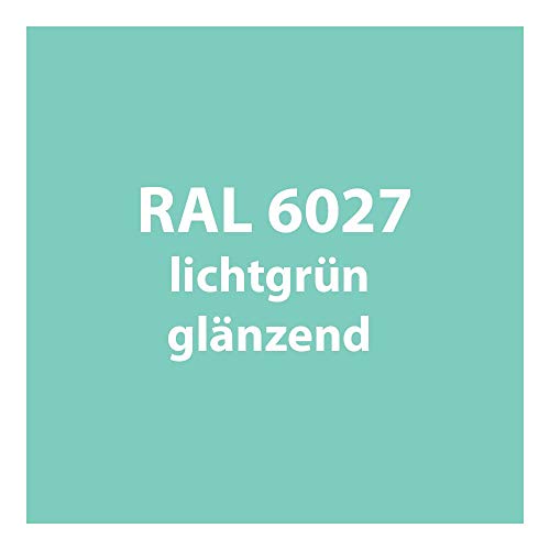 Streichlack Streich Lack Farbe 1K * Premium Qualität * 1 Liter (RAL 6027 licht-grün glänzend [wie türkis]) von Colours-Manufaktur