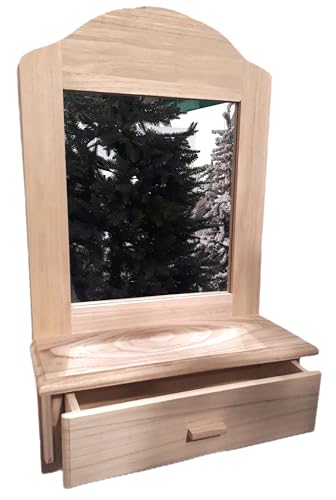 Pandecor Comarco Sa Spiegel mit Ablage aus rohem Holz zum Dekorieren 55 x 32 cm Pandecor Comarco Sa Spiegel mit Ablage aus rohem Holz zum Dekorieren 55 x 32 cm von Pandecor