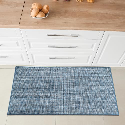 Comart, Teppich für Küche, Möbel, rutschfest, feine Textur, Blau, 50 x 80 cm von Comart