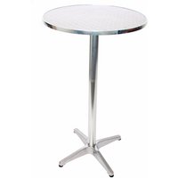 MVG Bistrotisch »MVG-HA026«, Fuß mit Betoneinguss, höhenverstellbar: 70/110cm, Ø=60cm - silberfarben von MVG