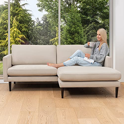 Comooda Tampa Corner, Holz, Beige, Ecksofa Rechts von Comooda