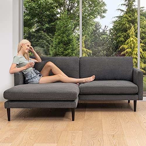 Comooda Tampa Corner, Holz, Grau, Ecksofa Links von Comooda