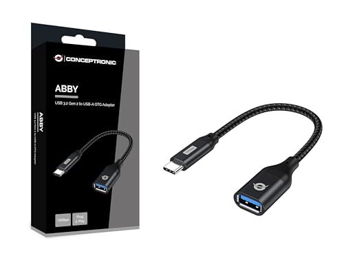 CONCEPTRONIC ABBY18B USB-C-auf-USB-A-OTG-Adapter, 10 Gbit/s, USB 3.2 Gen 2 von Conceptronic