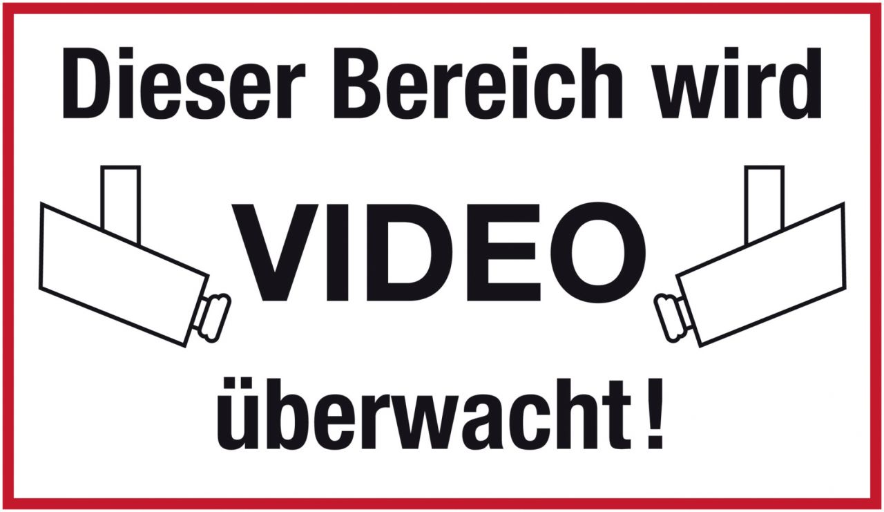 Conmetall Hinweisschild Dieser Bereich wird videoüberwacht! 200 x 300 mm von Conmetall