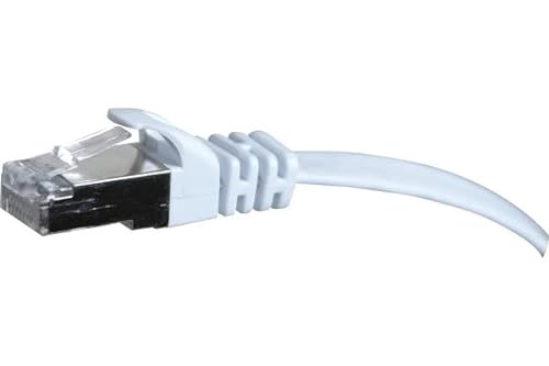 Connect 7,50 m Full Copper RJ45 U/FTP cat. 6 flach Patch Cord – weiß von Connect