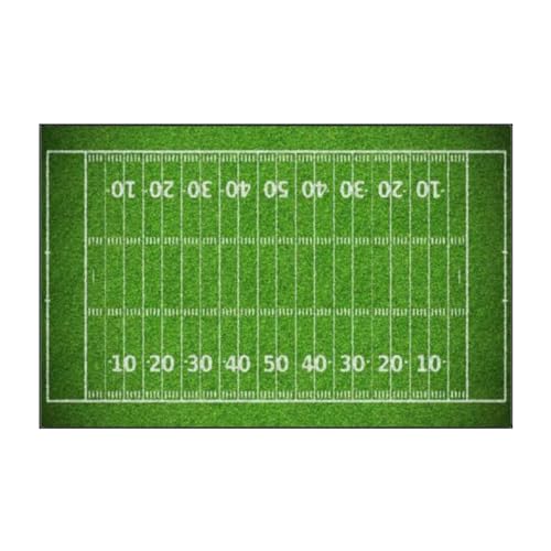 Amerikanisch Fußball Feld auf Gras Bodenteppich, Tisch Stuhl Matten Area Rug, Home Wohnzimmer Schlafzimmer Anti-Rutsch-Teppich Home Dekoration Geschenke (80x160 cm) von Coo2Sot