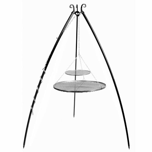 CookKing Stand-Grill Dreibein Grill massiv 2 Schwarzstahlgitter 200cm 70cm + 40cm Ø von Cook King