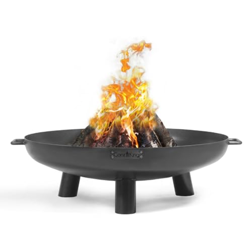 Cook King Feuerscale Bali Ø100 – Handgefertigt in Europa – Hochwertiger Stahl – Feuerschale auf Beinen – Opt. Grillen/Backen – 108 x 100 x 24 cm von Cook King