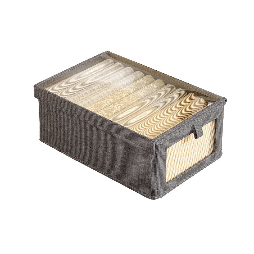 Coonoor Aufbewahrungsbox Faltbare Aufbewahrungsbox, Mit transparentem Deckel, Kleiderschrank-Organisation zu Hause, Kleidungssortierung Coonoor Aufbewahrungsbox Faltbare Aufbewahrungsbox, Mit transparentem Deckel, Kleiderschrank-Organisation zu Hause, Kleidungssortierung von Coonoor