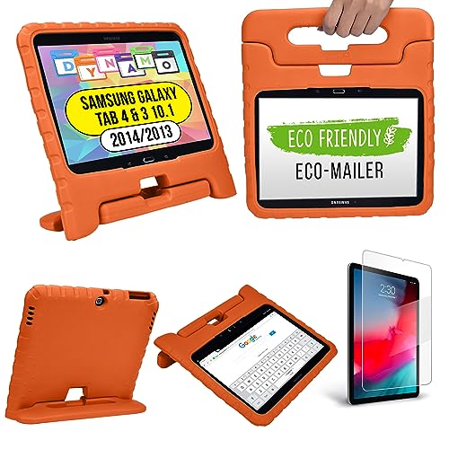 Cooper Cases(TM) Dynamo Samsung Galaxy Tab 4 10.1 (T530/T531/T535) & 3 10.1 (P5200/P5210/P5220) Hülle für Kinder in Orange (Leicht, ungiftiger EVA-Schaum, haltbares Design, Extraschutz, Freier Stand) von Cooper Cases