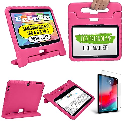 Cooper Cases(TM) Dynamo Samsung Galaxy Tab 4 10.1 (T530/T531/T535) & 3 10.1 (P5200/P5210/P5220) Hülle für Kinder in Rosa (Leicht, ungiftiger EVA-Schaum, haltbares Design, Extraschutz, Freier Stand) von Cooper Cases