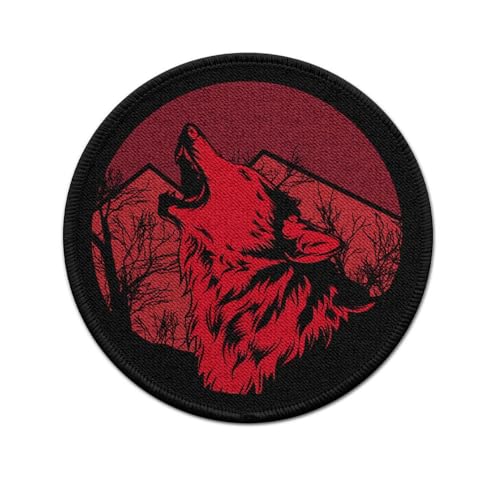 Copytec Patch Wolf Gesicht Berge Landschaft Einsamer Illustration 9cm#40400 von Copytec