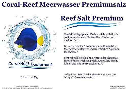 Coral Reef Premium Salz- Meersalz Riffsalz Meerwasser Steinkorallen Salz (Beutel 25 kg) von Coral-Reef