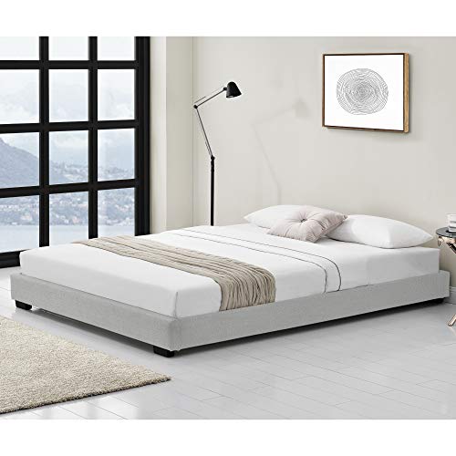 Corium Kunstlederbett Bettgestell mit Lattenrost 180x200 cm Bett inkl. Lattenrahmen Doppelbett Ehebett Weiß von Corium