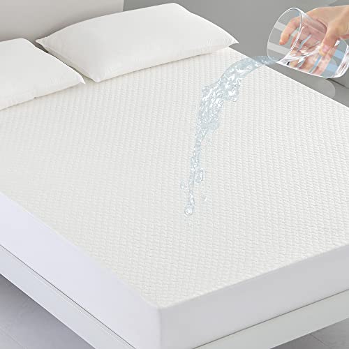 Coriwell Matratzenschoner Wasserdicht - 135 x 190 cm Wasserdichter Matratzenbezug Matratzenauflage Atmungsaktive Matratzenhülle Matratzenschutz aus Bambus Matratzen Schutzbezug - Mattress Protector von CORIWELL