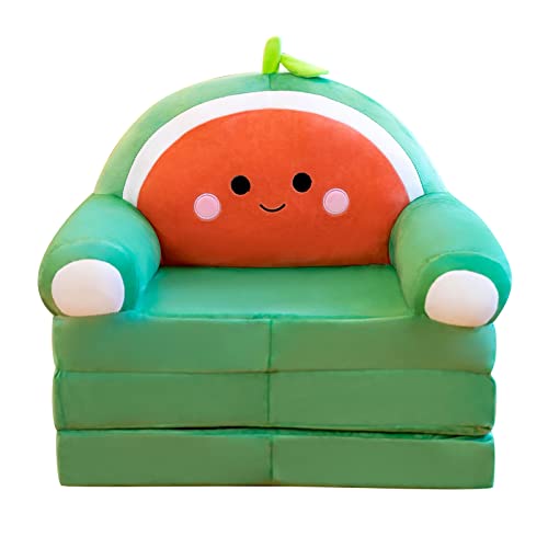 Bettsofa ohne Füllschwamm für Kinder Plüsch faltbares Kindersofa Rückenlehne Sessel 2 in 1 faltbares Kindersofa niedliches Cartoon faules Sofa Kinder aufklappbares Schlafsofa für (A-1, One Size) von Corlidea