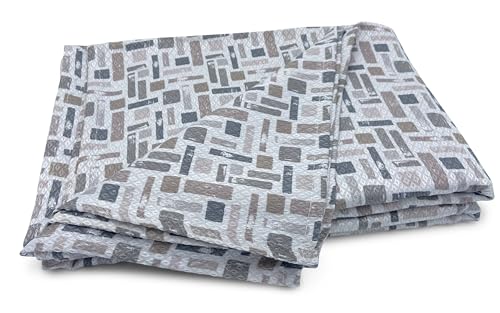 CosìCasa Farbenfrohes Plaid für Einzelbett, leichte und perfekte Tagesdecken für den Sommer, Tagesdecke, für Einzelbett, mit ansprechendem Design [180 x 260 cm, Taupe-Mustern] von CosìCasa