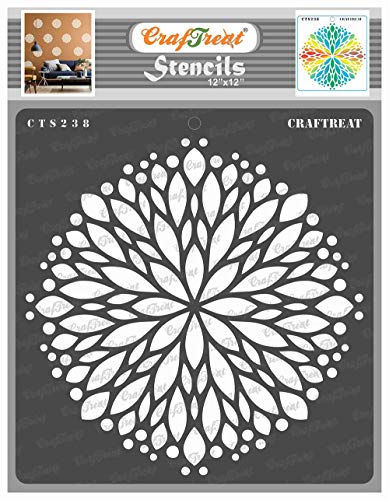 CrafTreat blumen brust schablonen zum malen An leinwand, holz, papier kunst, wand, boden, fliese und scrapbook zubehör-12X12inches-wiederverwendbar flowers craft stencil-bullet journal schablonen von CrafTreat