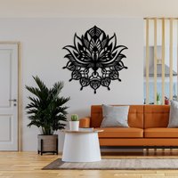 Mandala Metall Wandkunst, Wandbehang Dekor, Wanddekoration, Schwarze Boho Spirituelle von CraftWallDecor