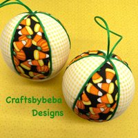 Candy Corn Ornamente/Set 2 Halloween Hängende Stoffornamente Kimekomi Handgemachte von CraftsbyBeba