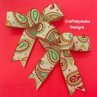 Paisley Weihnachtsbögen/Set 8 Bögen Weihnachtsdekorative Weihnachten Natürliche Sackleinen Und Schimmernde Designs /Weihnachtsbaum von CraftsbyBeba