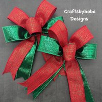 Weihnachten Dekorative Bögen/Set 6 Rote Und Grüne Weihnachtsbaum Rot Grün Xmas von CraftsbyBeba