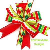 Weihnachtsbaum Schleife/Weihnachten Dekorative Rot, Grün Und Weiß Weihnachtslaterne Dekor Wunderliche von CraftsbyBeba