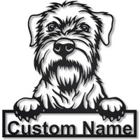 Benutzerdefinierte W Heaten Terrier Hund Metallschild Kunst, Personalisierter Hundename Zeichen, Hundewandbehang Zur Dekoration von CratifyCreations