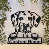 Dalmatiner Hund Blechschild Kunst, Metall Schild, Wanddekor, Wandbehang von CratifyCreations