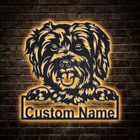 Personalisiertes Schnoodle Dog Metallschild Mit Led-Lichtern | Individuelles Schnoodle-Schild Geburtstagsgeschenk Schnoodle-Zeichen von CratifyCreations