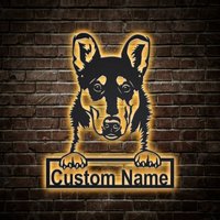 Personalisiertes Smooth Collie Dog Metallschild Mit Led-Lichtern | Individuelles Schild Glattes Collie-Hundeschild von CratifyCreations