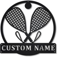 Racquetball Sport Monogramm Metallschild Kunst, Individuelles Metallschild, Wandbehang Zur Dekoration von CratifyCreations