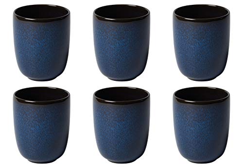 Villeroy & Boch LAVE BLEU Kaffeebecher 400ml 6er Set blau Steingut von Villeroy & Boch