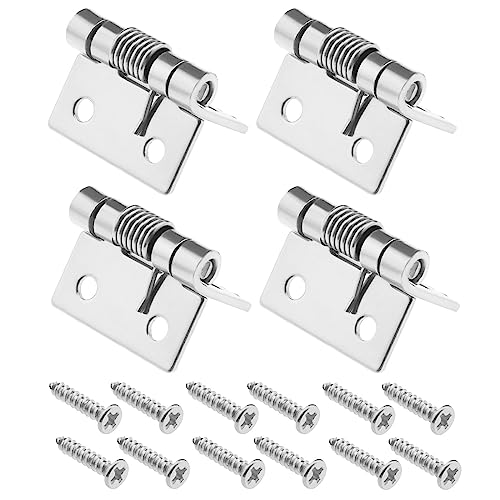 Create idea 4 Stück selbstöffnende Federscharniere aus 304 Edelstahl, federbelastete Türscharniere, automatisches Schließen für unsichtbare Türen, Hardware (2,5 cm) von Create idea