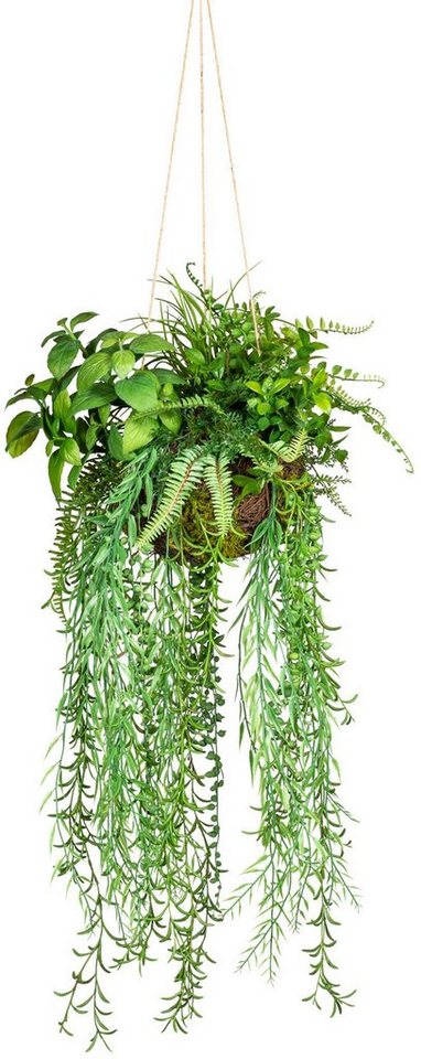 Künstliche Zimmerpflanze Dekokugel zum Hängen Grünpflanze, Creativ green, Höhe 80 cm von Creativ green