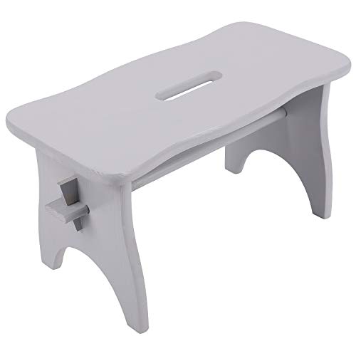 Creative Deco Graue Fußbank Holz Hocker | 38 x 19 x 21 cm | Tritthocker Blumenhocker Toilettenhocker Holzbank Schemel Kinderhocher Fußhocker | Grau Fußauflagen Stuhl Kiefernholz Creative Deco Graue Fußbank Holz Hocker | 38 x 19 x 21 cm | Tritthocker Blumenhocker Toilettenhocker Holzbank Schemel Kinderhocher Fußhocker | Grau Fußauflagen Stuhl Kiefernholz von Creative Deco