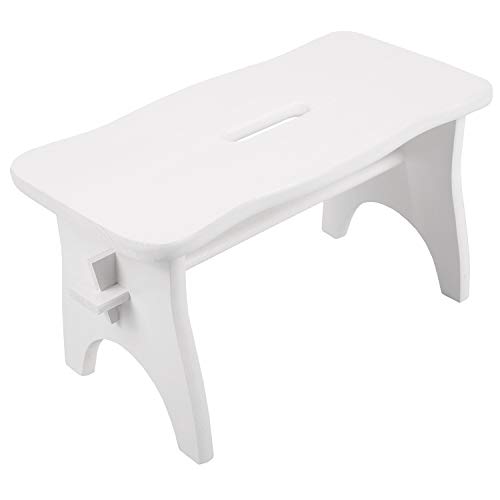 Creative Deco Weiße Fußbank Holz Hocker | 38 x 19 x 21 cm | Tritthocker Blumenhocker Toilettenhocker Holzbank Schemel Kinderhocher Fußhocker | Weiß Fußauflagen Stuhl Kiefernholz Creative Deco Weiße Fußbank Holz Hocker | 38 x 19 x 21 cm | Tritthocker Blumenhocker Toilettenhocker Holzbank Schemel Kinderhocher Fußhocker | Weiß Fußauflagen Stuhl Kiefernholz von Creative Deco