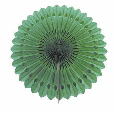 Creativery 1 Papierfächer 40cm (grün 580) // Deko Papier Fächer Rosetten Blumen Raumdeko Papierrosetten Hängedeko von Creativery