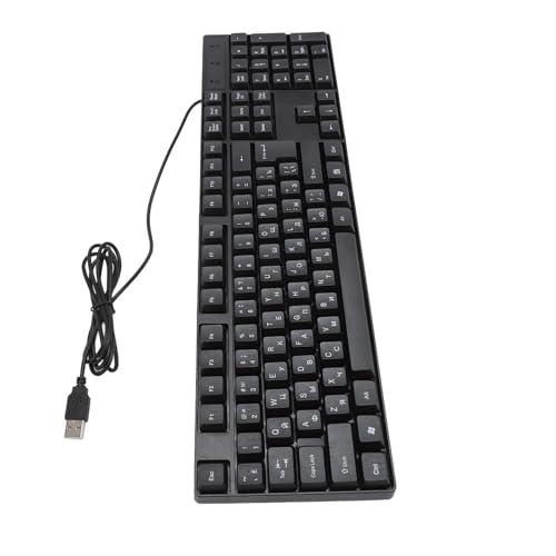 Cryfokt Tastatur in Minderheitensprache, 104 Tasten, USB-Kabel, Plug-and-Play, Langlebig, Weit Verbreitet für Spiele (Russisch) von Cryfokt