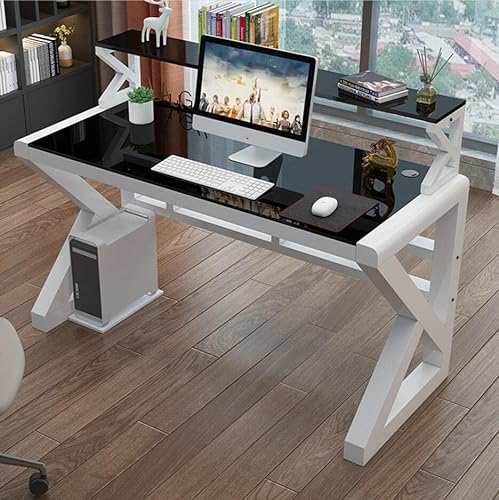 CuNtoHHH Computertisch mit großem Monitorständer, Home-Office-Schreibtisch, extragroß, Moderne Ergonomie, Kabelmanagement, Spielecomputertisch fürs Home-Office, AL 80 cm von CuNtoHHH