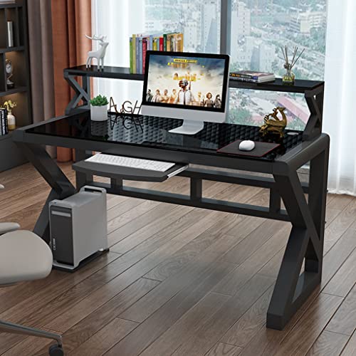 CuNtoHHH Computertisch mit großem Monitorständer, Home-Office-Schreibtisch, extragroße Moderne Ergonomie, Kabelmanagement, Gaming-Computertisch für das Home-Office, BL 120 cm von CuNtoHHH