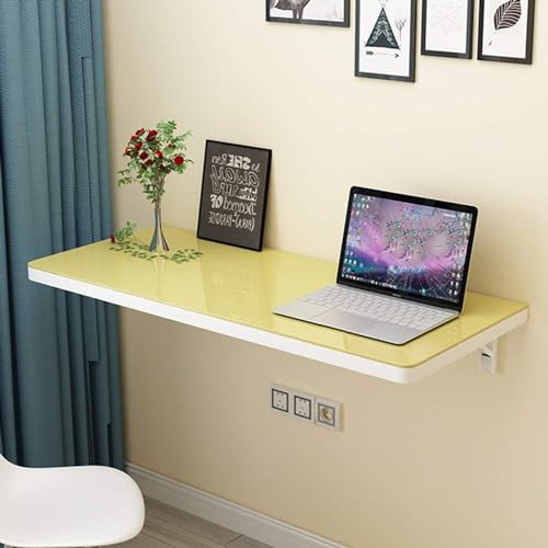 CuNtoHHH Einfacher an der Wand montierter Desktop-Computertisch aus gehärtetem Glas, an der Wand montierter, zusammenklappbarer Haushalts-Home-Office-Wohnzimmer-Schlafzimmer-hängender Computertisch, von CuNtoHHH