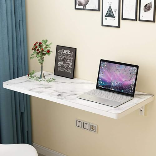 CuNtoHHH Wandmontierter, zusammenklappbarer, schwebender Laptop-Schreibtisch, Boden-, Wand-, zusammenklappbarer Esstisch-, Wand-, Schreibtisch mit Ständer, 40 x 80 cm, 40 x 100 cm von CuNtoHHH