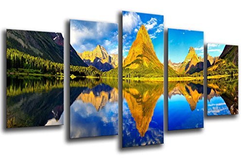 Wandbild - Landschaft See Natur, 165 x 62 cm, Holzdruck - XXL Format - Kunstdruck, ref.26047 von Cuadros Camara